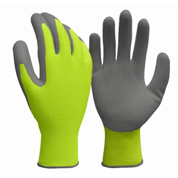 Big Time Products Mens True Grip Medium Hi-Viz Yellow Honeycomb Gloves 243798